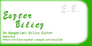 eszter bilicz business card
